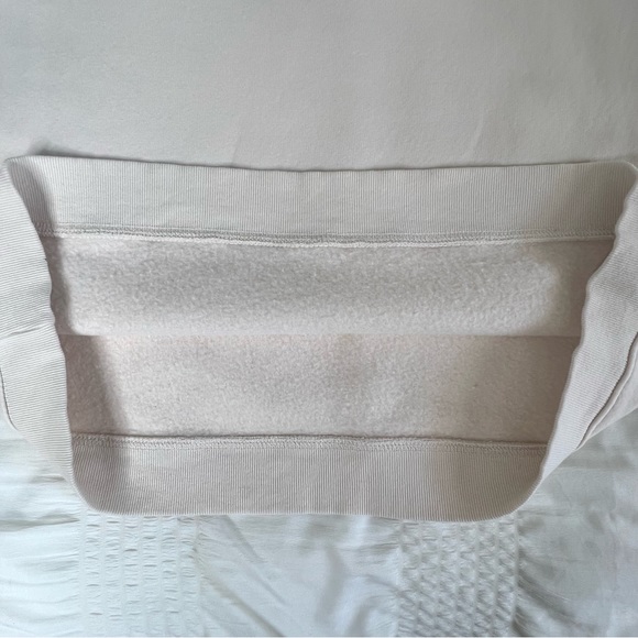 ZARA Quarter Button Up Polo Fleece Sweater Cream Size: Large - Picture 5 of 5